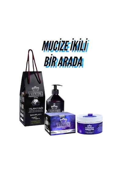 Valentines Professional Krem Keratin 500 ML Terapi Yılan Yağı Şampuanı 200 ML