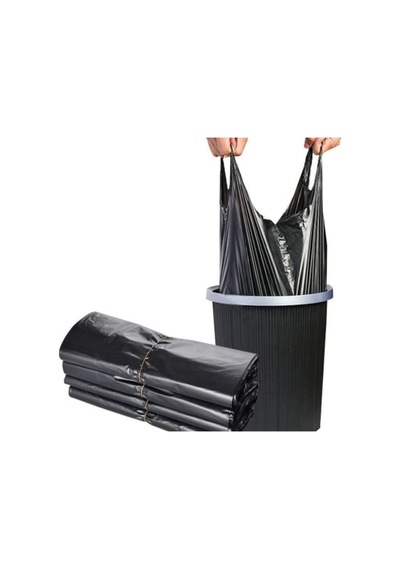 Hışır Atlet Poşet Renk Siyah Orta Boy 28x50 Cm 1 Kg