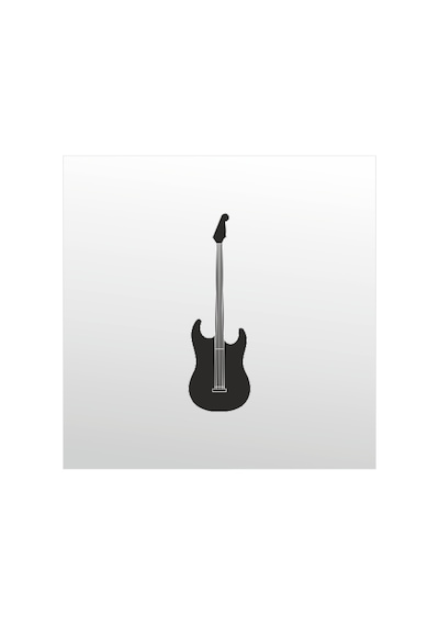 Folyo Sticker Elektro Gitar 90 Cm Uzunluk Siyah