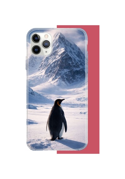 Apple iPhone 11 Pro Max Uyumlu Nihilist Penguen2 Uv Baskılı Silikon Kılıf Renkli