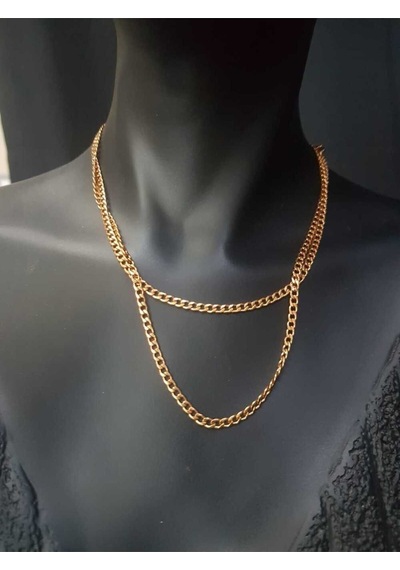 80 Cm Uzunluk Gurmet Model Zincir Rose Renk Çelik Unisex Sevgiliye Eşe Anneye Kolye Zincir Rose Gold