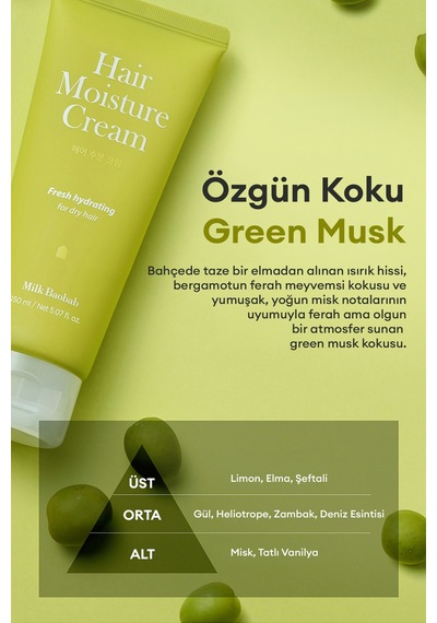 Elektriklenen Saçlara Yoğun Nemlendirici Durulanmayan Saç Kremi Mılk Baobab Hair Moisture Cream