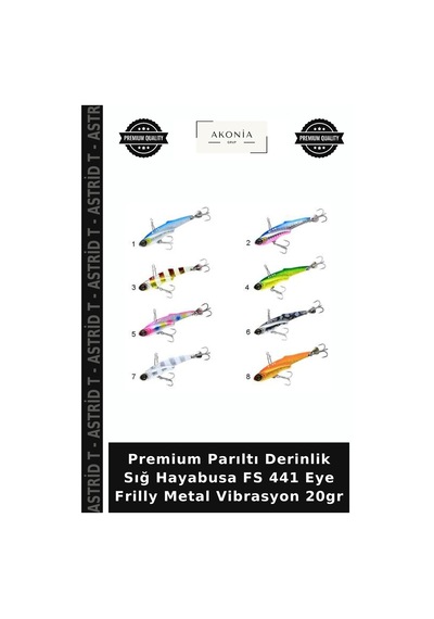 Premium Parıltı Derinlik Sığ Hayabusa Fs 441 Eye Frilly Metal Vibrasyon 20gr