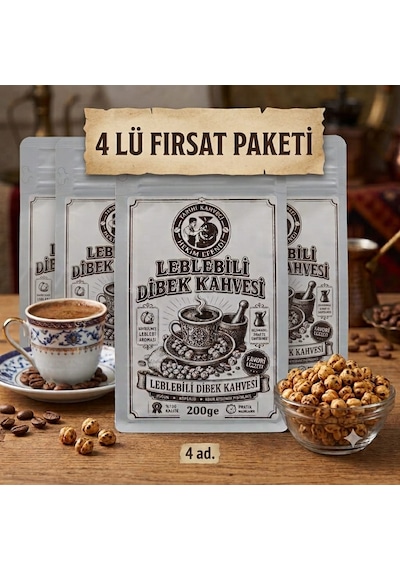 Hekim Efendi Leblebili Dibek Kahvesi 200 Gr 4 Adet Çözünebilir