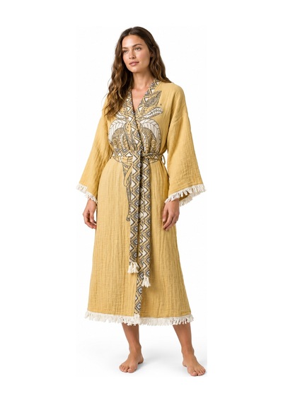 Brandsmiths Yellow Elephant Kimono Sarı