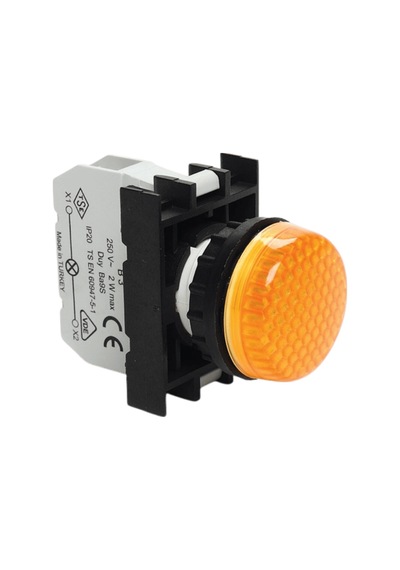 Emas B0s0xs B Serisi Plastik Led'li 100-230v Ac Sarı 22 Mm Sinyal