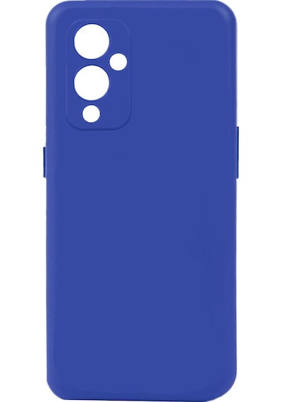 Noktaks - One Plus 9 Uyumlu - Kılıf Mat Soft Esnek Biye Silikon - T26489 - Mavi Mavi