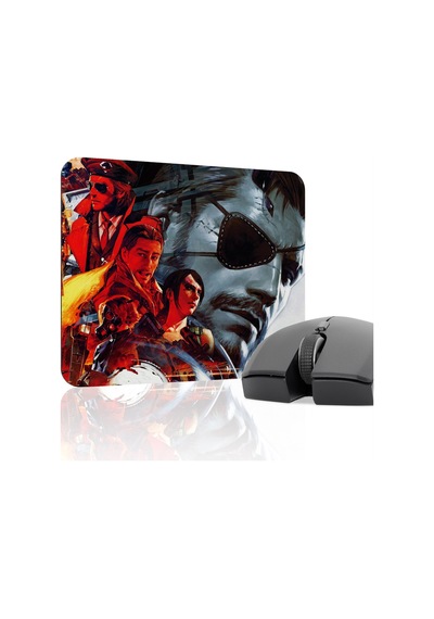 Metal Gear Solid Kaymaz Dikişli Kauçuk Oyuncu Mousepad V3 - 22x18 Gaming Mouse Pad Fare Altlığı