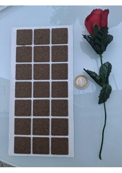 Keçe 90740 Hrd 4 Paket 30mm Kahve Masa Sandalye Koltuk Baza Ayak Çizdirmez Yapışkanlı
