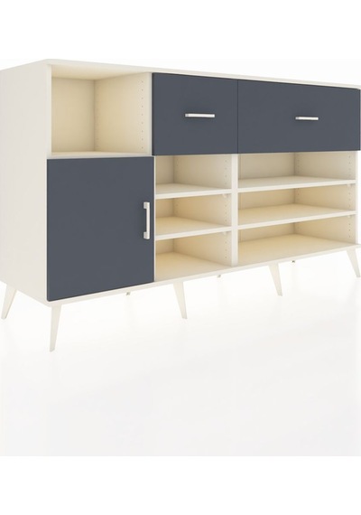 Kronos Konsol 6 Raflı 2 Çekmeceli Tek Kapaklı 176x59x99 Aytaşı-a Aytaşı-antrasit Kronos Konsol 6 Raflı 2 Çekmeceli Tek Kapaklı 176x59x99 Aytaşı-a Aytaşı-antrasit