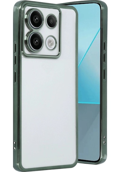 Xiaomi Poco X6 Kılıf Razer Lensli Silikon - Yeşil Diğer