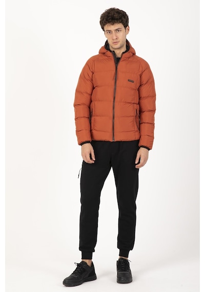Maraton Sportswear Regular Erkek Kapşonlu Uzun Kol Basic Kiremit Mont 21259-kiremit Kiremit