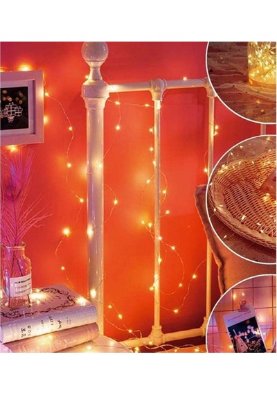 200 Led'li 2x2 Metre Animasyonlu Perde Led Işık - Günışığı Sarı