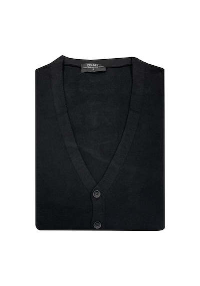 Classics Men Slim Fit Erkek Düğmeli Triko Ceket Kazak 7033 Siyah