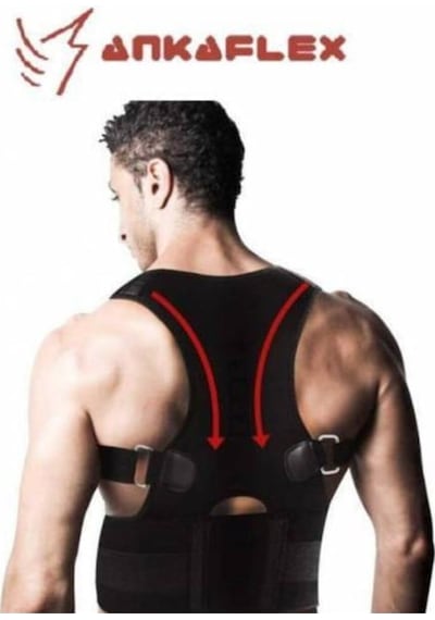 Manyetik Spor Dik Duruş Erkek Bel Omuz Sırt Destek Korsesi