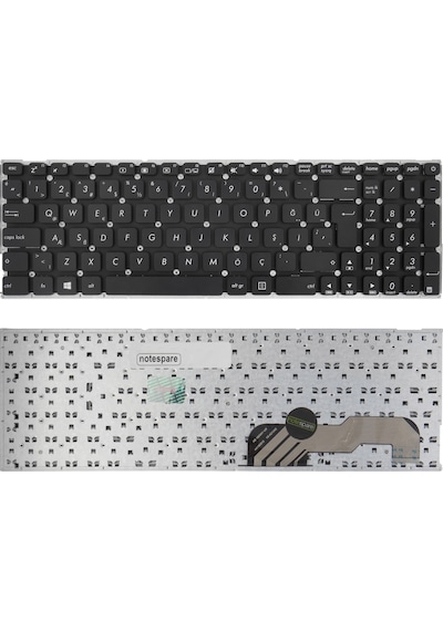 Asus Uyumlu K541, K541n, K541na, K541u, K541ua, K541uj, K541uv Klavye Tr Siyah