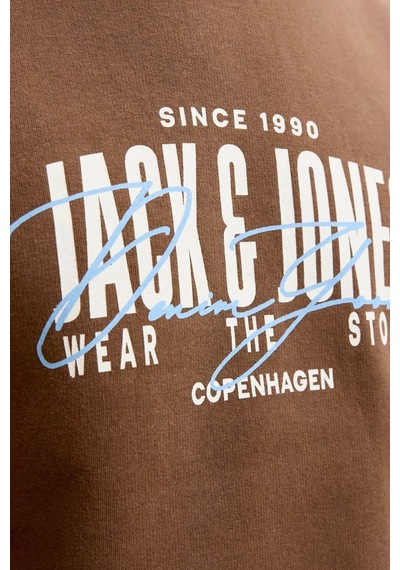 Jack & Jones Jjaero Erkek Sweatshirt Kahverengi