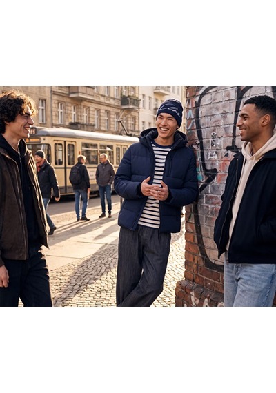 Jack & Jones Jack Jones Jjebecks Puffer Sn Erkek Günlük Mont 12298858-sky-captaın Lacivert
