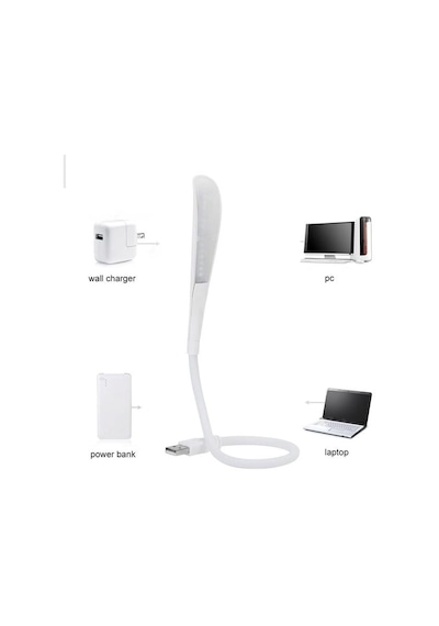 Powermaster Pm-24560 14 Ledli Beyaz Esnek Usb Led Lamba 3 Kademeli