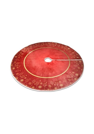 Aden Yılbaşı Ağacı Halısı, Çam Ağacı Eteği, Peluş Yılbaşı Halısı, Yılbaşı Paspası, Christmas Halısı, Prs0305 100x100cm Peluş