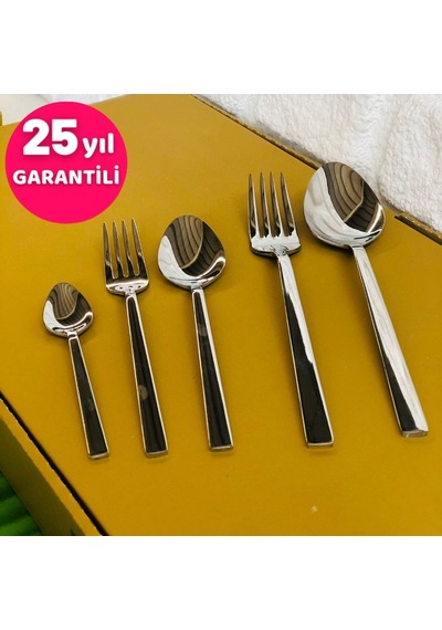 Meşeler Çubuk 72 Parça Çatal Kaşık Bıçak Seti Gümüş