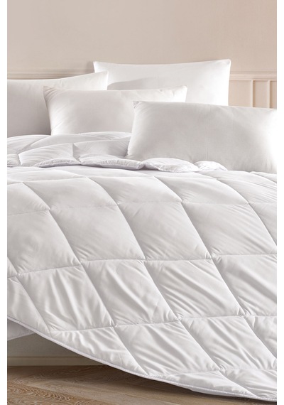 Elart Mikro Yorgan Tek Kişilik Vakumlu 300 Gr/m2 155x215 Cm Beyaz Beyaz
