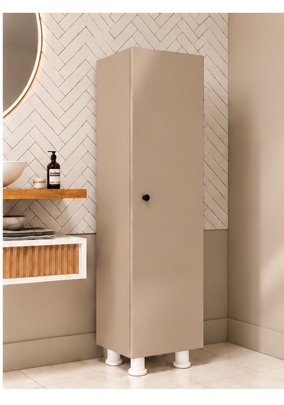 Elox Banyo Dolabı Raflı,balkon Dolabı,mutfak Dolabı Çok Amaçlı Dolap Krem