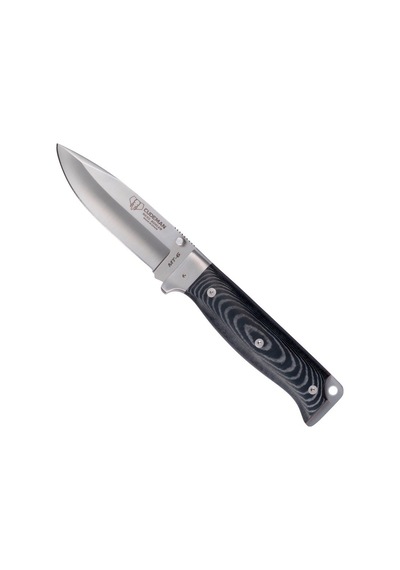 Cudeman 328-mf Mt-6 Black Micarta Saplı Deri Kılıflı Kamp Çakı Siyah