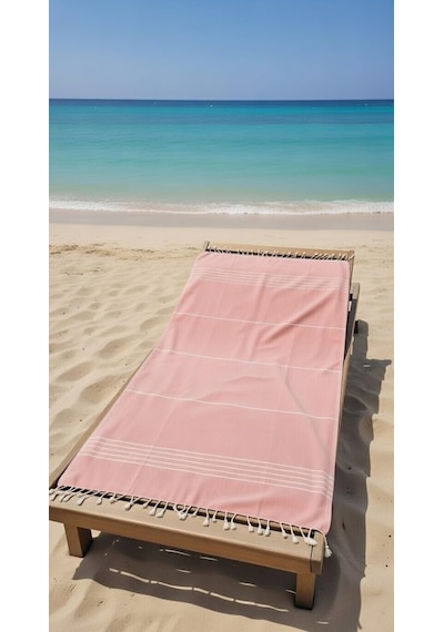 Mika %100 Pamuk Peştemal Havlu 100x180 Cm Plaj Havlusu, Hamam Peştemali, Hızlı Kuruyan Hafif Mavi