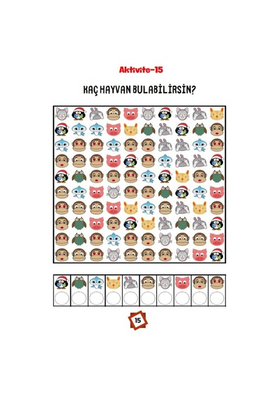 Gizli Hayvanları Bul Yaz-sil Kitabı