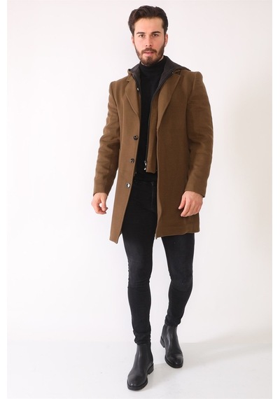 Plt8376 Dewberry Erkek Palto-Camel