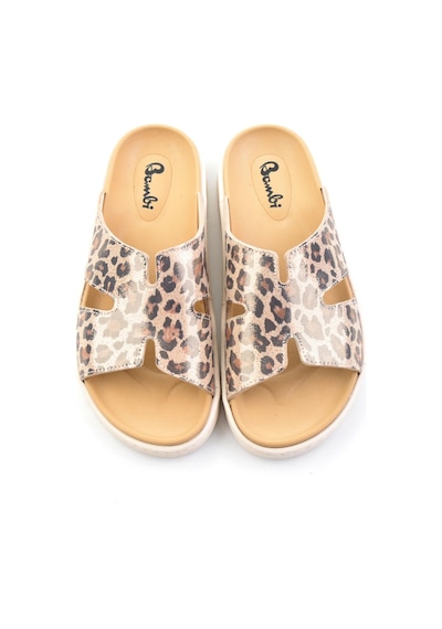 Bambi Leopar Hakiki Deri Kadın Terlik K04694025003