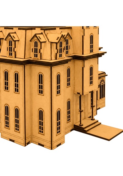 The Addams House V2 Ahşap Maket Seti Dıy Gotik Köşk Mimari Koleksiyoner Modeli 162 Parça