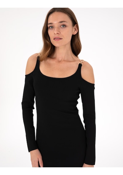 Pierre Cardin Kadın Siyah Elbise Triko 50290603-vr046 Siyah