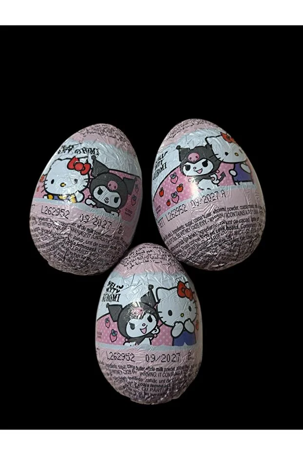Zaini Hello Kitty Kuromi Sütlü Çikolatalı Sürpriz Yumurta 1 Adet Eğlenceli Lezzet