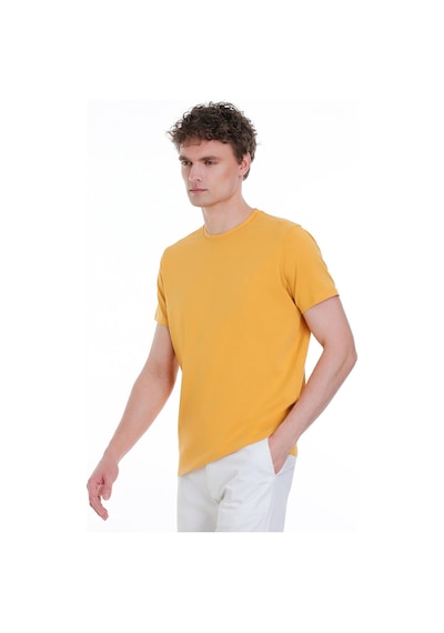 Hatemoğlu Sarı Regular Fit Bisiklet Yaka Pamuklu Tişört 1996534 Sarı-01 Hatemoğlu Sarı Regular Fit Bisiklet Yaka Pamuklu Tişört 1996534 Sarı-01