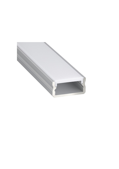 10 Lu Set Led Kanal Profil Alüminyum 13x6mm 2 Metre Sıva Üstü İnce Kasa Opak Pleksi Difüzörlü Lineer Led Kanal 2128