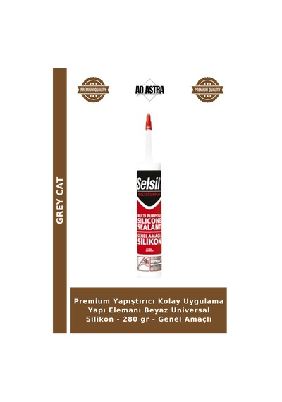 Premium Yapıştırıcı Kolay Uygulama Yapı Elemanı Beyaz Universal Silikon - 280 Gr - Genel Amaçlı