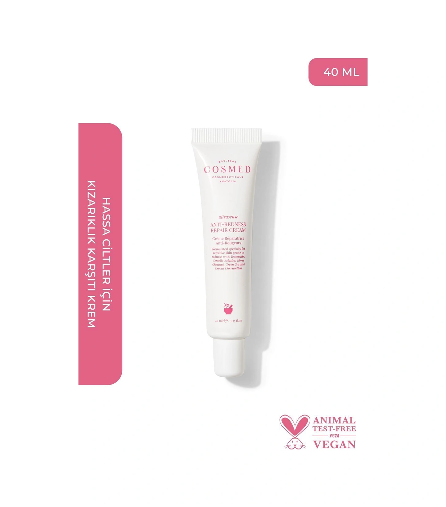 Cosmed Hassas Ciltler İçin Kızarıklık Karşıtı Krem - Redness Repair Cream - 40 ml