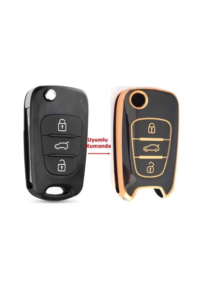 Hyundai Accent Elantra Uyumlu İ20 İ30 İX35 Anahtar Kumanda Kılıfı