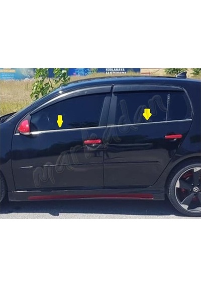 Db Chrome Vw Golf 5 Cam Çıtası Nikelajı 2004-2009 4 Parça  P.Çelik