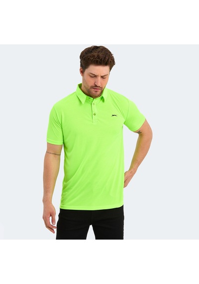 Slazenger SLOAN Erkek Polo Yaka Neon Yeşil Tişört