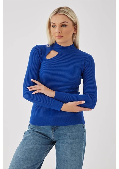 Fashion Friends Kadın Pencere Detaylı Kazak 23k0167k1 Saks