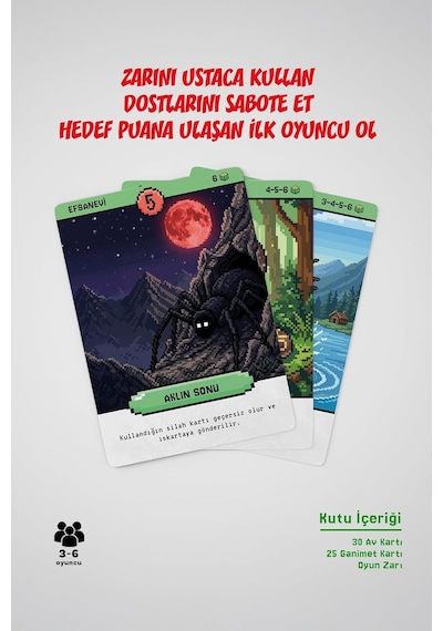 Hunt Zarlı Kart Oyunu Rekabetçi Ve Eğlenceli Kutu Oyunu Standart
