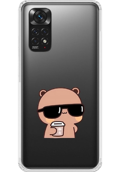 Xiaomi Redmi Note 11 Uyumlu Şeffaf Kılıf Couple Ayıcık 1 Tasarımlı