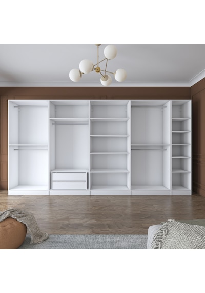 Rani Ba154 Geniş Gardırop Elbise Dolabı 9 Kapaklı 2 Çekmeceli 13 Raflı 5 Askılı Modüler Dolap Beyaz Rani Ba154 Geniş Gardırop Elbise Dolabı 9 Kapaklı 2 Çekmeceli 13 Raflı 5 Askılı Modüler Dolap Beyaz
