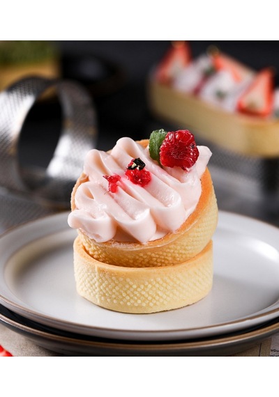 Narkalıp Yuvarlak Delikli Tart Kalıbı 12cm 4 Lü