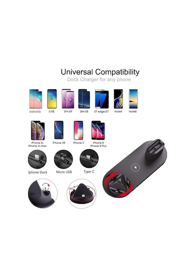 Daytona iOS Iwatch Airpods Apple Uyumlu iPhone Samsung Kablosuz Şarj Standı (487219479)