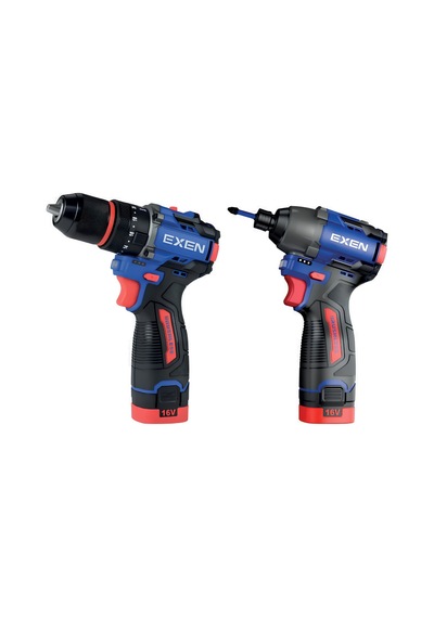 Exen En 202 Set - 21v 2ah Kömürsüz Şarjlı Makina 2'li Set
