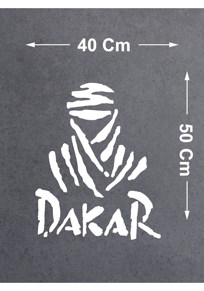 Dakar Sticker - 4x4 Off Road Adventure Sticker - Araba Oto Motosiklet Karavan Cam Sticker - 00074 50X40 Cm